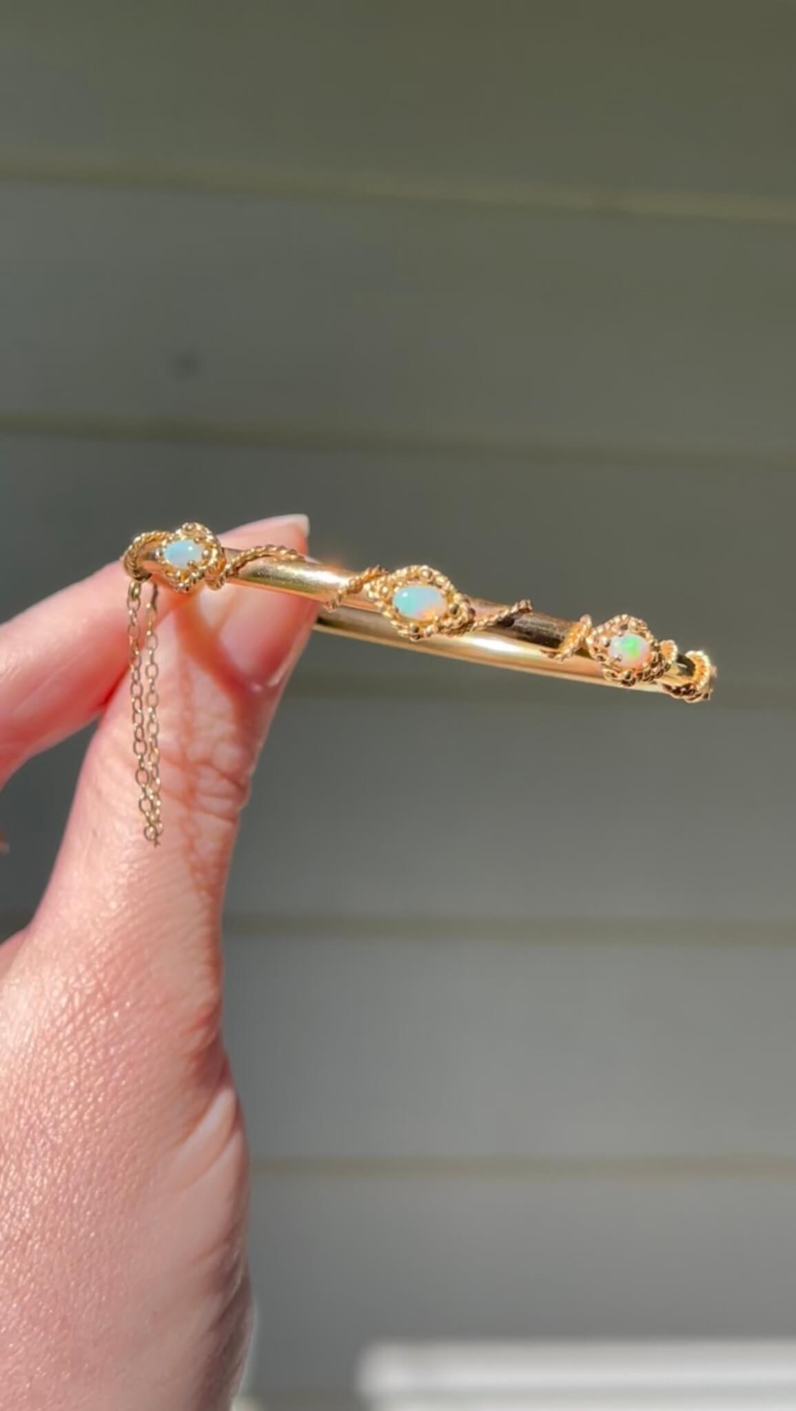 Victorian Revival Opal Bangle