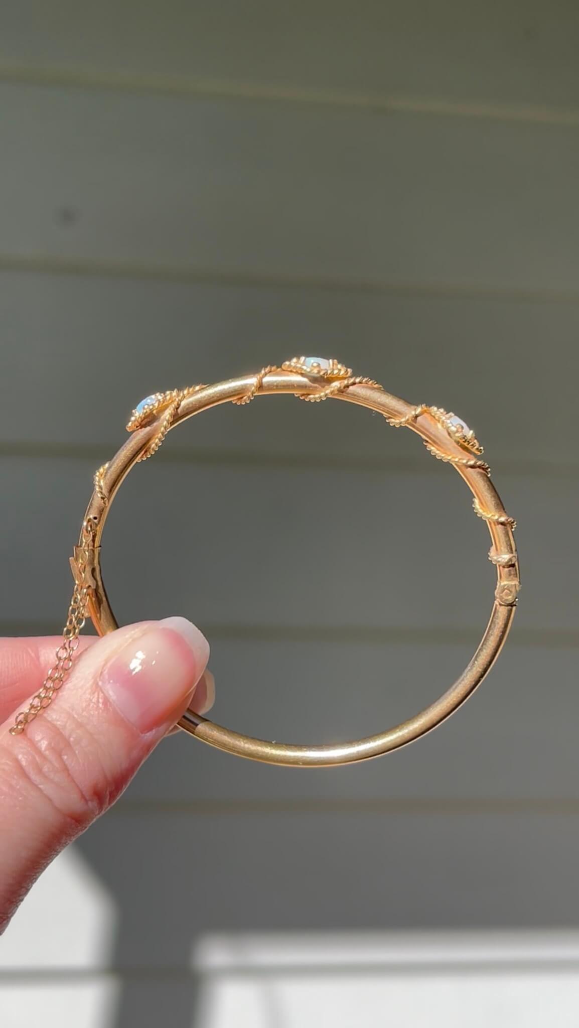 Victorian Revival Opal Bangle