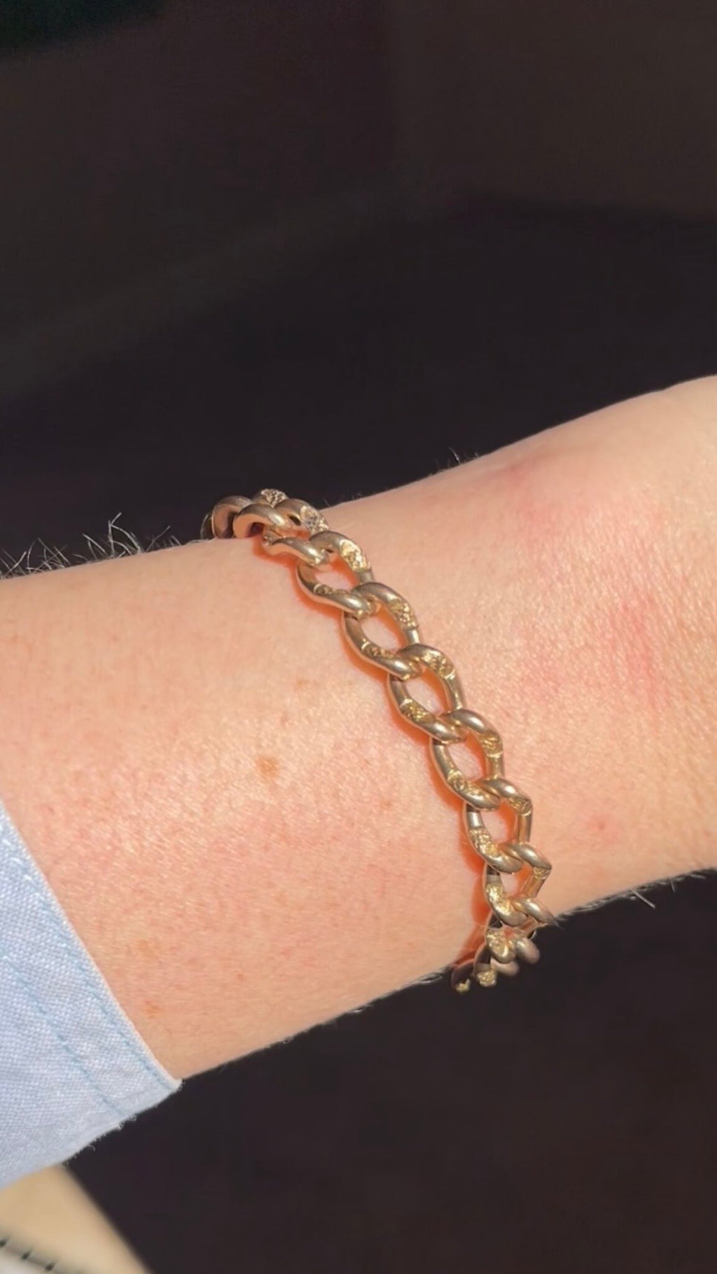 Antique Curb Bracelet with Dog Clip
