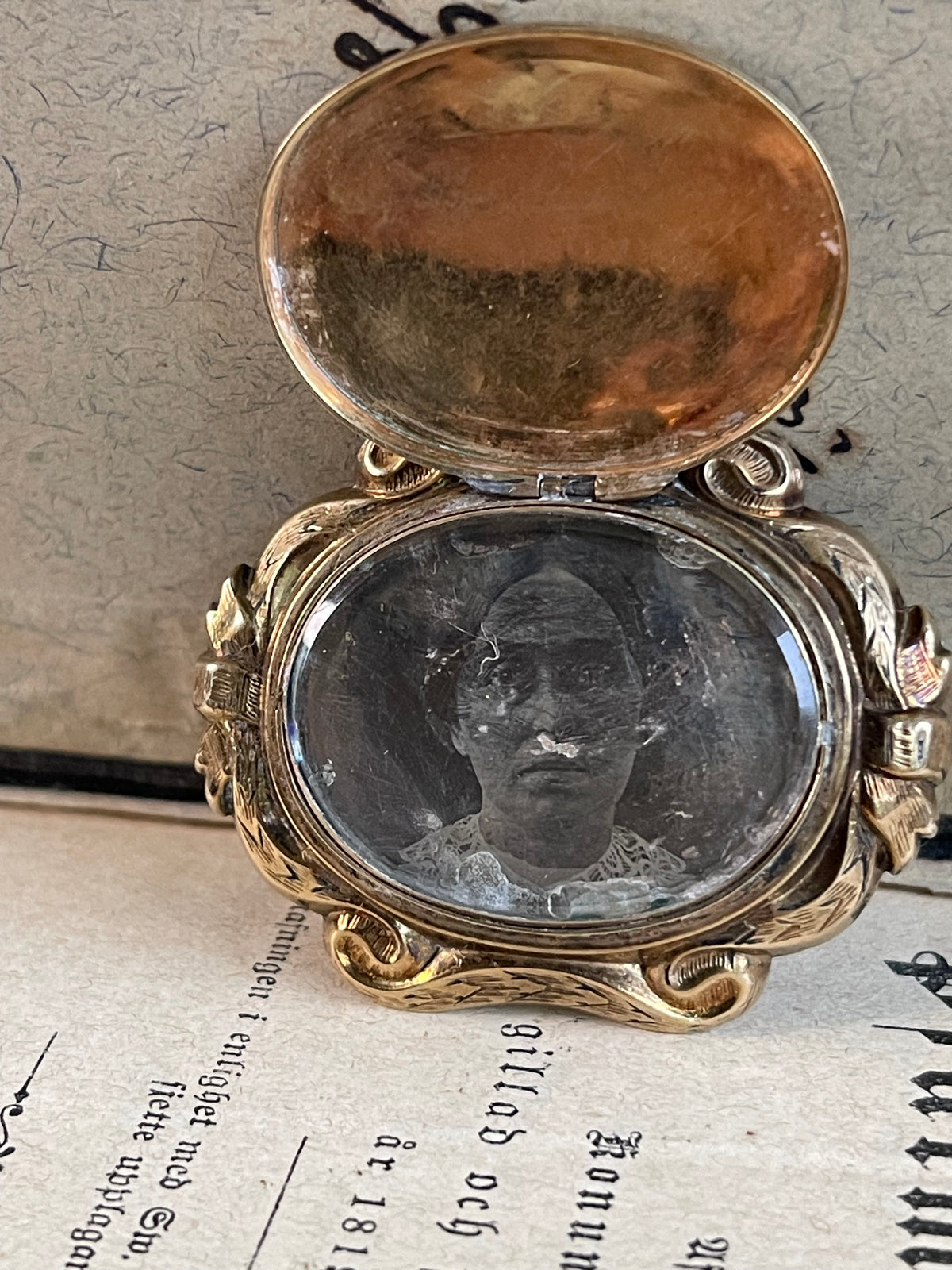 Victorian Daguerreotype Portrait Locket
