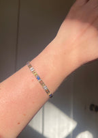 Art Deco Old European Cut Diamond and Sapphire Bracelet