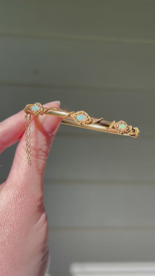 Victorian Revival Opal Bangle